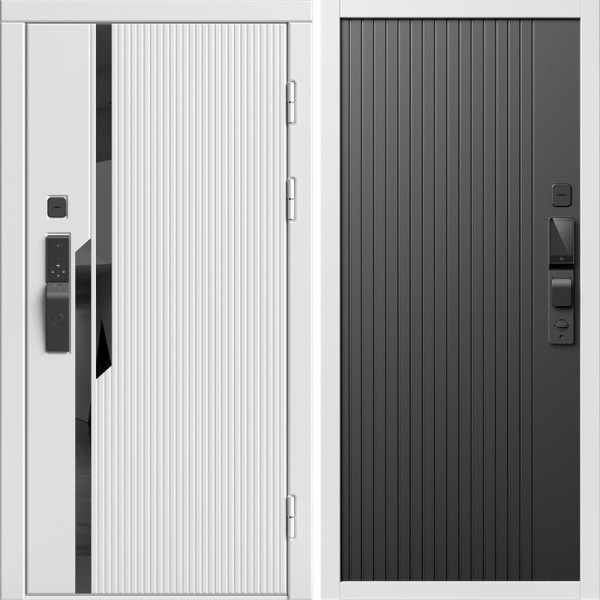 Входная дверь Termo-Door Смарт Флекс Вайт - Флэт Черный кварц