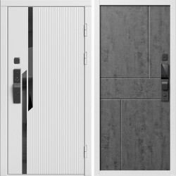 Входная дверь Termo-Door Смарт Флекс Вайт - Горизонт бетон темный
