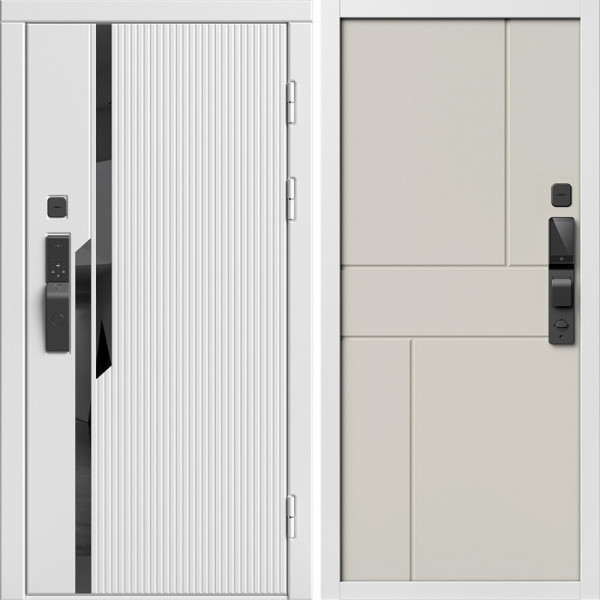 Входная дверь Termo-Door Смарт Флекс Вайт - Горизонт Слоновая кость