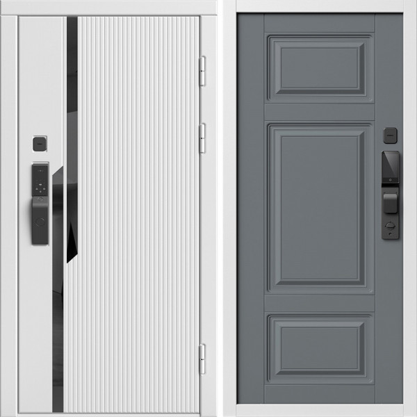 Входная дверь Termo-Door Смарт Флекс Вайт - Лион Grey софт