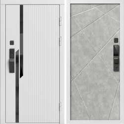 Входная дверь Termo-Door Смарт Флекс Вайт - Лучи бетон светлый