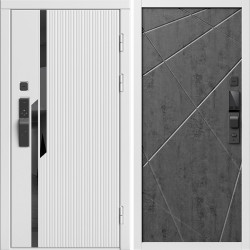 Входная дверь Termo-Door Смарт Флекс Вайт - Лучи бетон темный