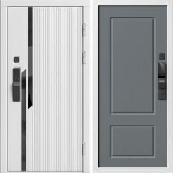 Входная дверь Termo-Door Смарт Флекс Вайт - Марсель Grey софт