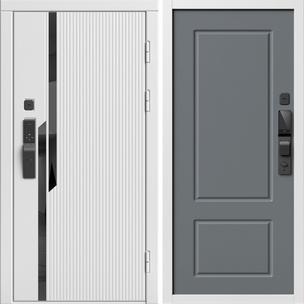 Входная дверь Termo-Door Смарт Флекс Вайт - Марсель Grey софт