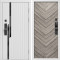 Входная дверь Termo-Door Смарт Флекс Вайт - Плаза Елочка Серая