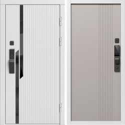 Входная дверь Termo-Door Смарт Флекс Вайт - Страйп Капучино