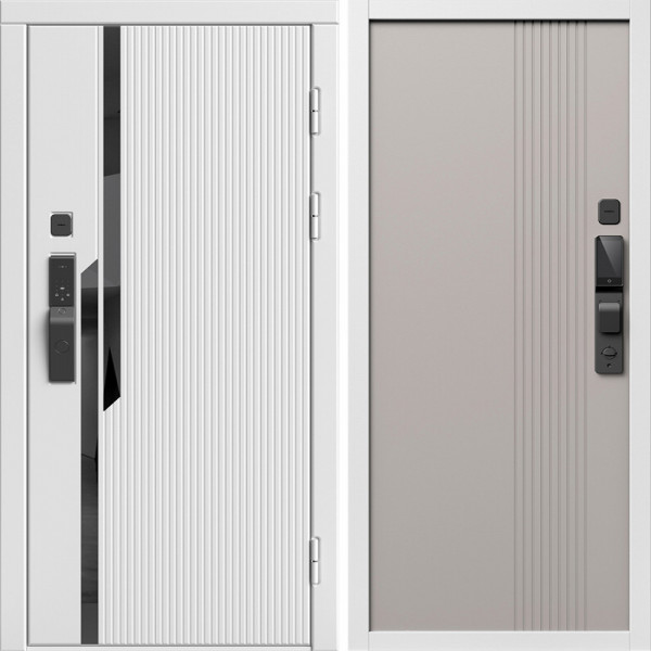 Входная дверь Termo-Door Смарт Флекс Вайт - Страйп Капучино