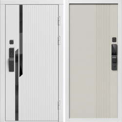 Входная дверь Termo-Door Смарт Флекс Вайт - Страйп Слоновая Кость