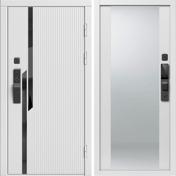 Входная дверь Termo-Door Смарт Флекс Вайт - Зеркало белый софт