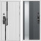 Входная дверь Termo-Door Смарт Флекс Вайт - Зеркало Люмис Грей Софт