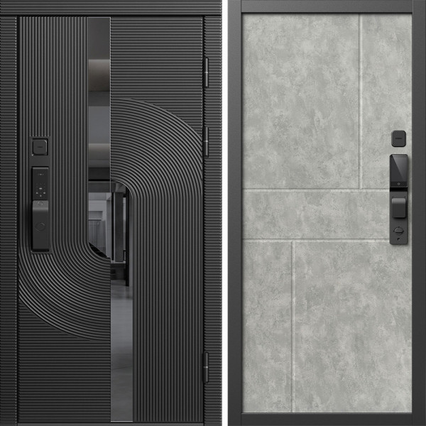 Входная дверь Termo-Door Смарт Фрост - Горизонт бетон светлый