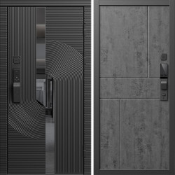 Входная дверь Termo-Door Смарт Фрост - Горизонт бетон темный