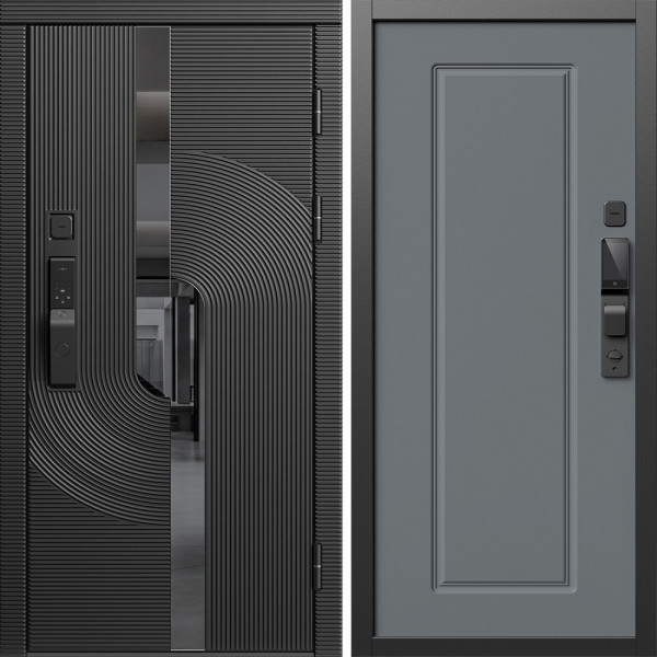 Входная дверь Termo-Door Смарт Фрост - Гранд Grey софт
