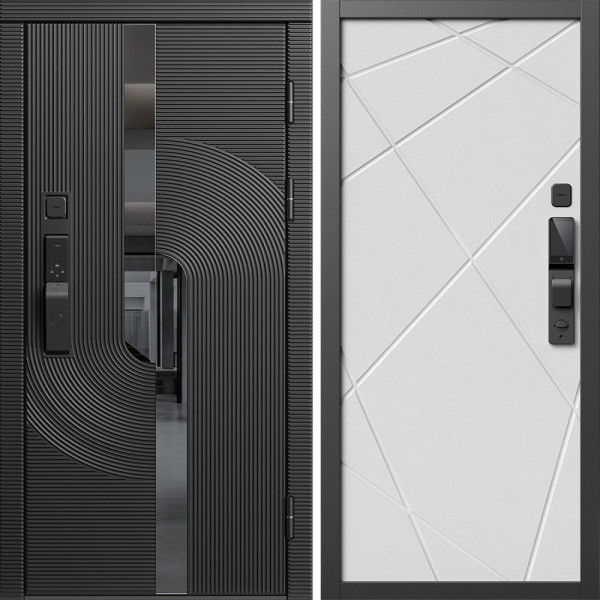 Входная дверь Termo-Door Смарт Фрост - Лучи белый