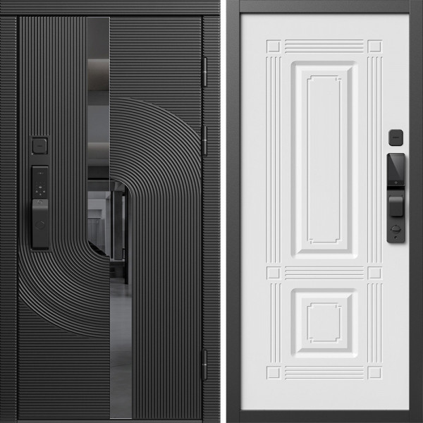 Входная дверь Termo-Door Смарт Фрост - Мадрид Белый софт
