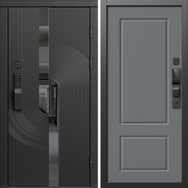 Входная дверь Termo-Door Смарт Фрост - Марсель Grey софт