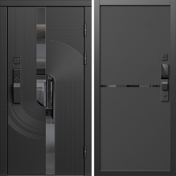 Входная дверь Termo-Door Смарт Фрост - Нео Black