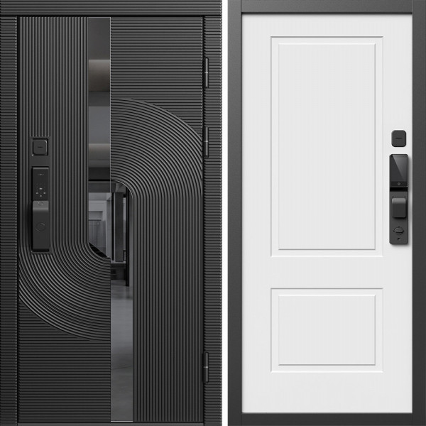 Входная дверь Termo-Door Смарт Фрост - Нео Классика Белый Софт