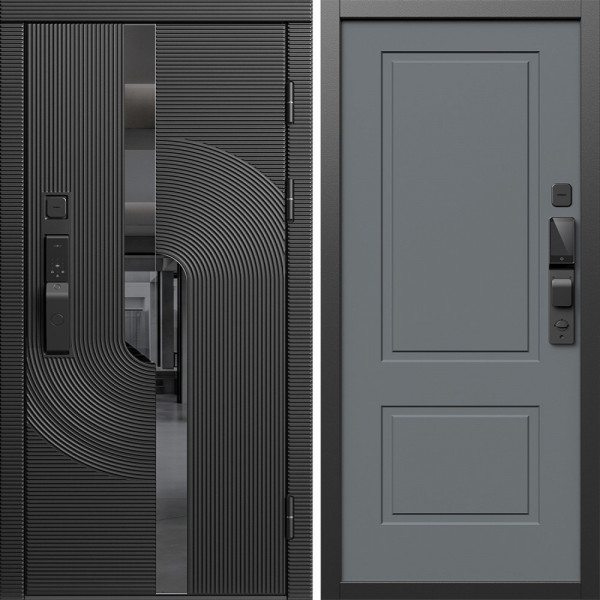 Входная дверь Termo-Door Смарт Фрост - Нео Классика Грей Софт