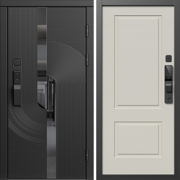 Входная дверь Termo-Door Смарт Фрост - Нео Классика Слоновая Кость