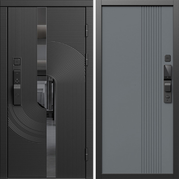 Входная дверь Termo-Door Смарт Фрост - Страйп Грей Софт