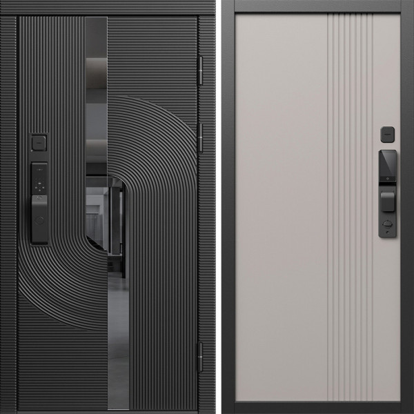 Входная дверь Termo-Door Смарт Фрост - Страйп Капучино