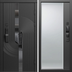 Входная дверь Termo-Door Смарт Фрост - Зеркало Фацет Черный кварц
