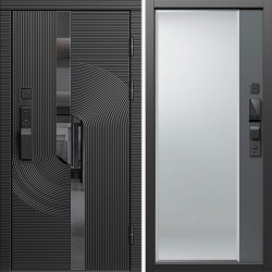 Входная дверь Termo-Door Смарт Фрост - Зеркало Фацет Grey софт