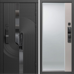 Входная дверь Termo-Door Смарт Фрост - Зеркало Фацет Капучино