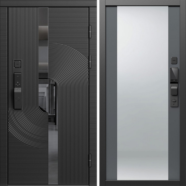 Входная дверь Termo-Door Смарт Фрост - Зеркало Grey Софт