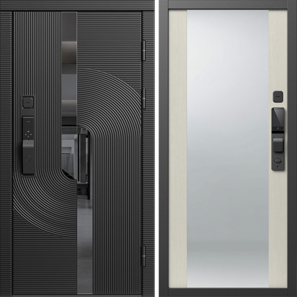 Входная дверь Termo-Door Смарт Фрост - Зеркало лиственница