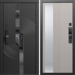 Входная дверь Termo-Door Смарт Фрост - Зеркало Люмис Капучино