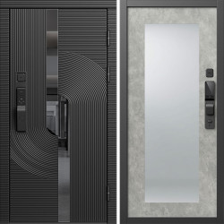 Входная дверь Termo-Door Смарт Фрост - Зеркало Триумф бетон светлый