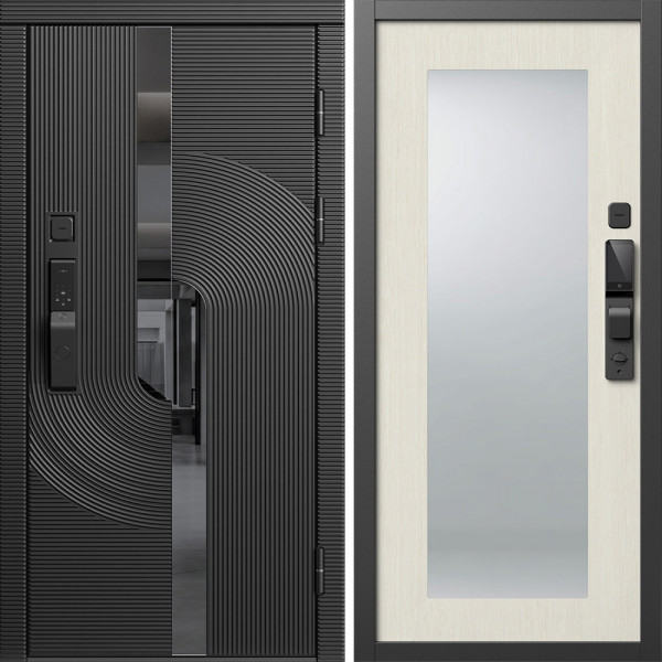 Входная дверь Termo-Door Смарт Фрост - Зеркало Триумф лиственница