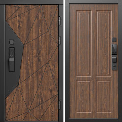 Входная дверь Termo-Door Смарт Геометрия - Без серии Орех стандарт