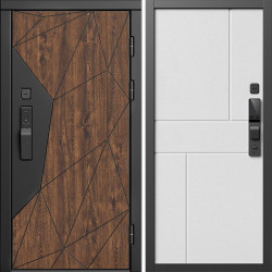 Входная дверь Termo-Door Смарт Геометрия - Горизонт белый