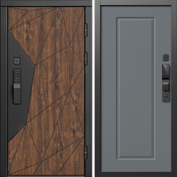 Входная дверь Termo-Door Смарт Геометрия - Гранд Grey софт