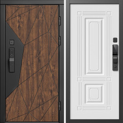 Входная дверь Termo-Door Смарт Геометрия - Мадрид Белый софт