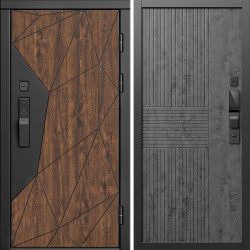 Входная дверь Termo-Door Смарт Геометрия - Мастино Бетон темный