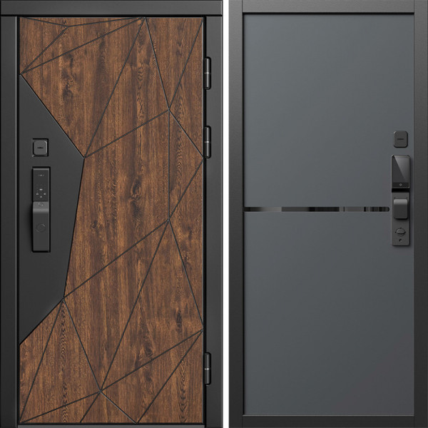 Входная дверь Termo-Door Смарт Геометрия - Нео Графит