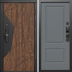 Входная дверь Termo-Door Смарт Геометрия - Нео Классика Грей Софт