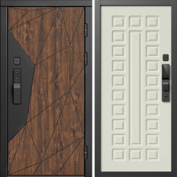 Входная дверь Termo-Door Смарт Геометрия - Престиж бежевый матовый