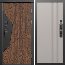 Входная дверь Termo-Door Смарт Геометрия - Страйп Капучино