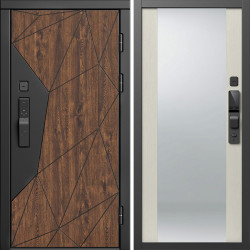 Входная дверь Termo-Door Смарт Геометрия - Зеркало лиственница