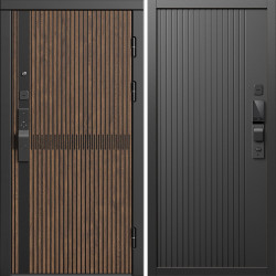 Входная дверь Termo-Door Смарт Граунд Дуб - Флэт Черный кварц