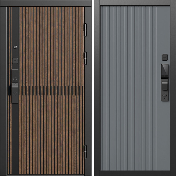 Входная дверь Termo-Door Смарт Граунд Дуб - Флэт Grey софт