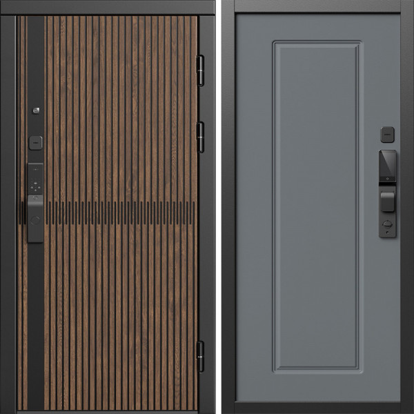 Входная дверь Termo-Door Смарт Граунд Дуб - Гранд Grey софт