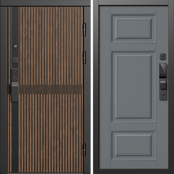Входная дверь Termo-Door Смарт Граунд Дуб - Лион Grey софт