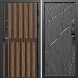 Входная дверь Termo-Door Смарт Граунд Дуб - Лучи бетон темный
