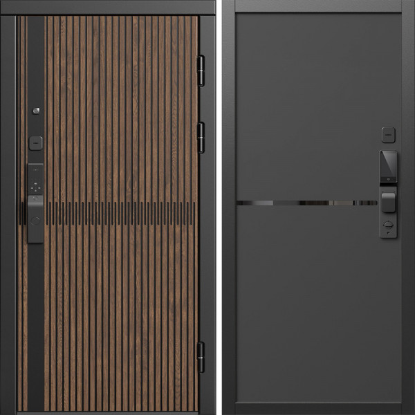 Входная дверь Termo-Door Смарт Граунд Дуб - Нео Black